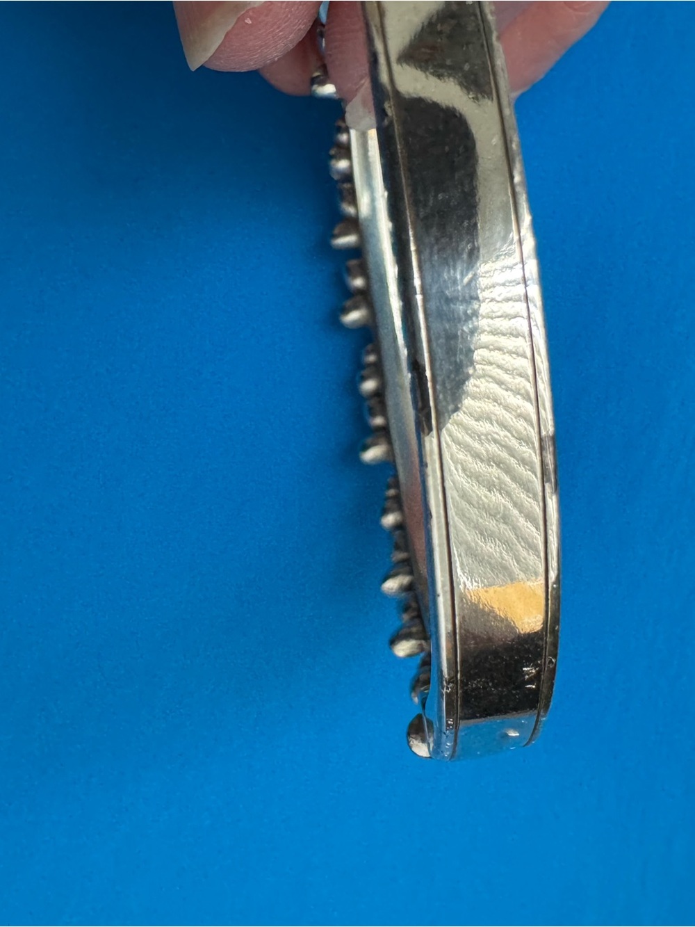 Brighton Silver Floral hinged bangle Bracelet - Picture 5 of 5